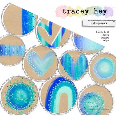 Tracey Hey Paper Pad - Kraft a Peacock